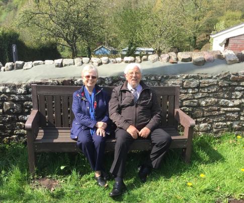 Bench in Llangenny Playground