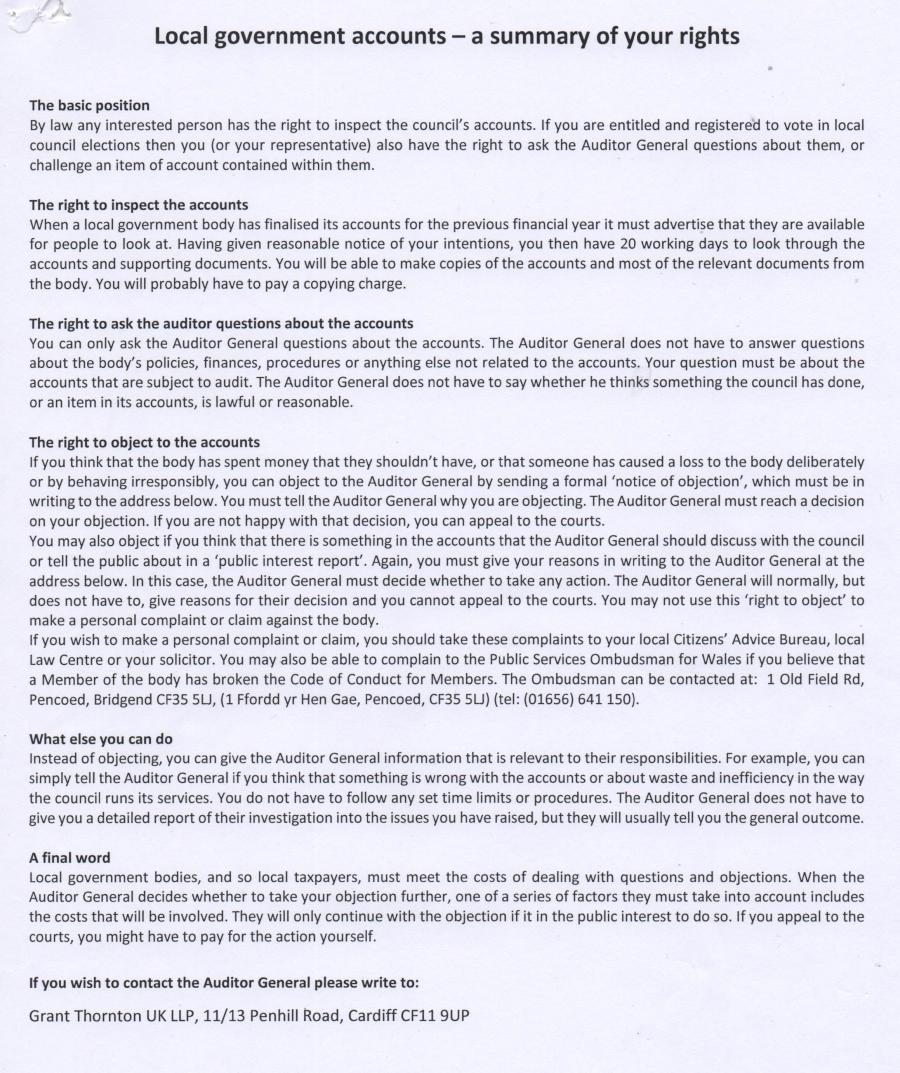 Local government accounts notice