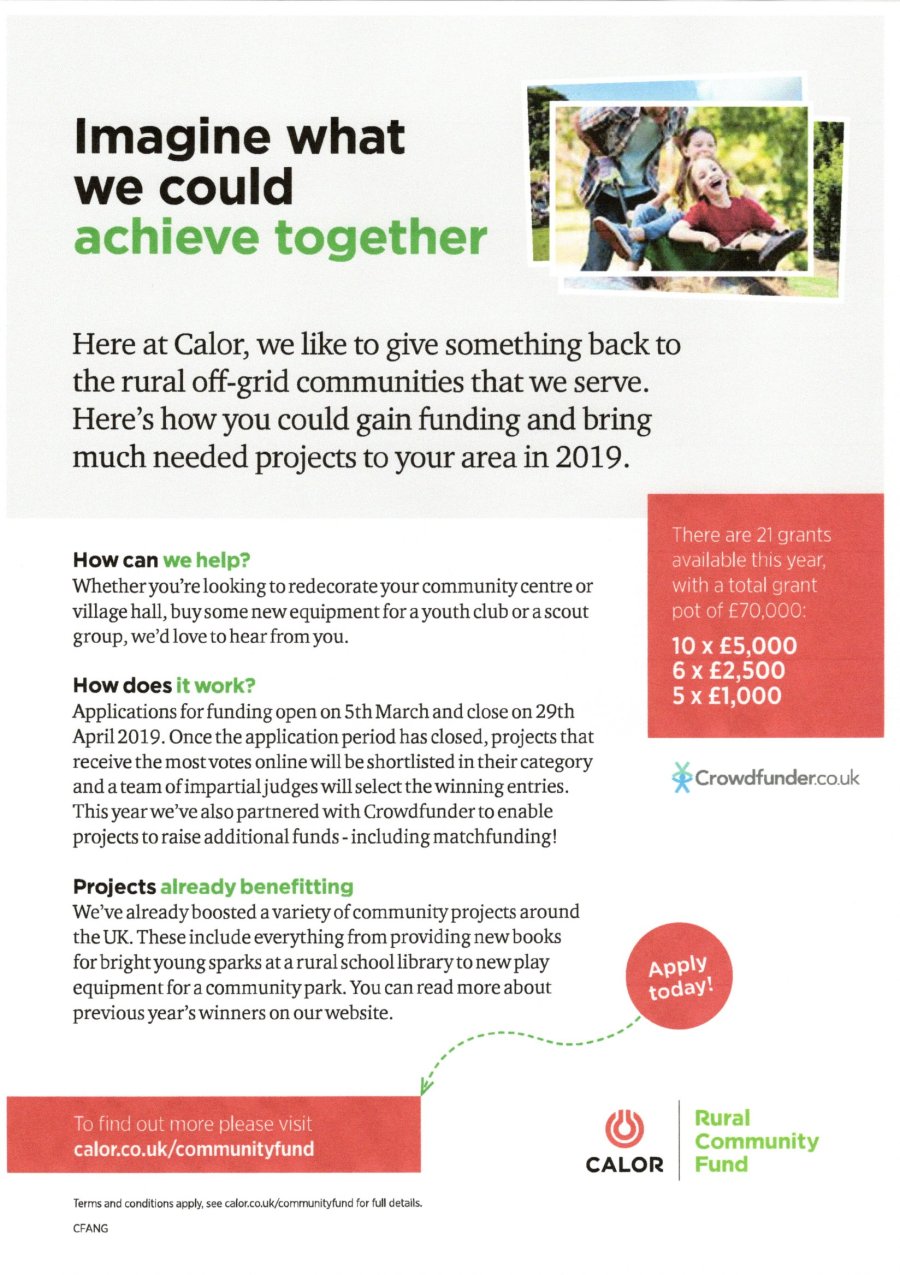 Calor Community Grant Poster